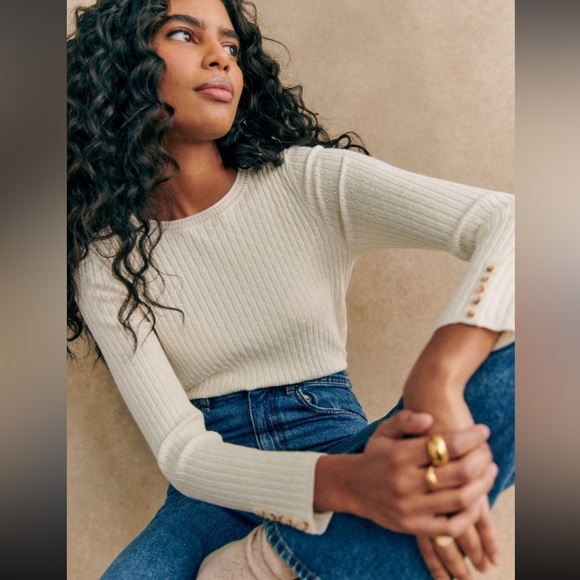 Sezane Dita Jumper, Ecru, Small - Picture 2 of 7